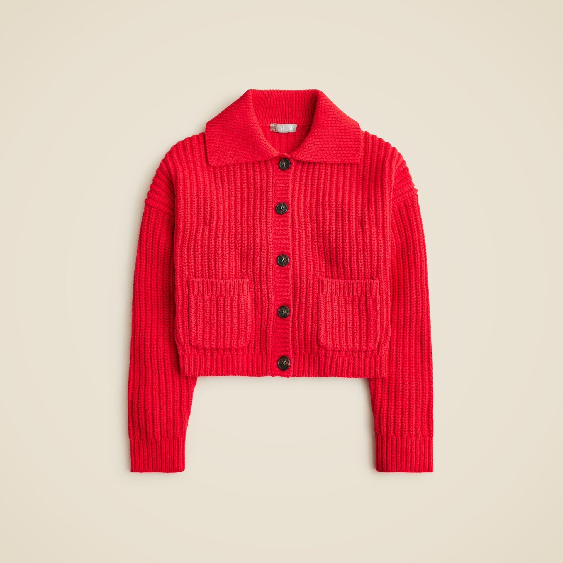 Collared Crewneck Cardigan