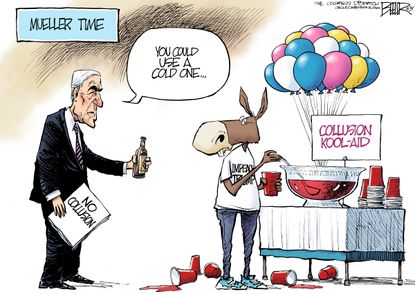 Political Cartoon U.S. Mueller report kool-aid Democrats