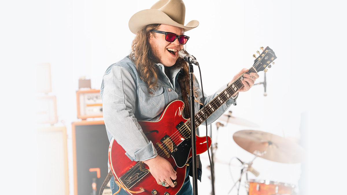 Gibson Marcus King ES-345 in Sixties Cherry: the NC soul/rock phenom&#039;s new signature model is based on his 1962 heirloo, Big Red, and offers a slightly different set of specs as his Custom Shop version.