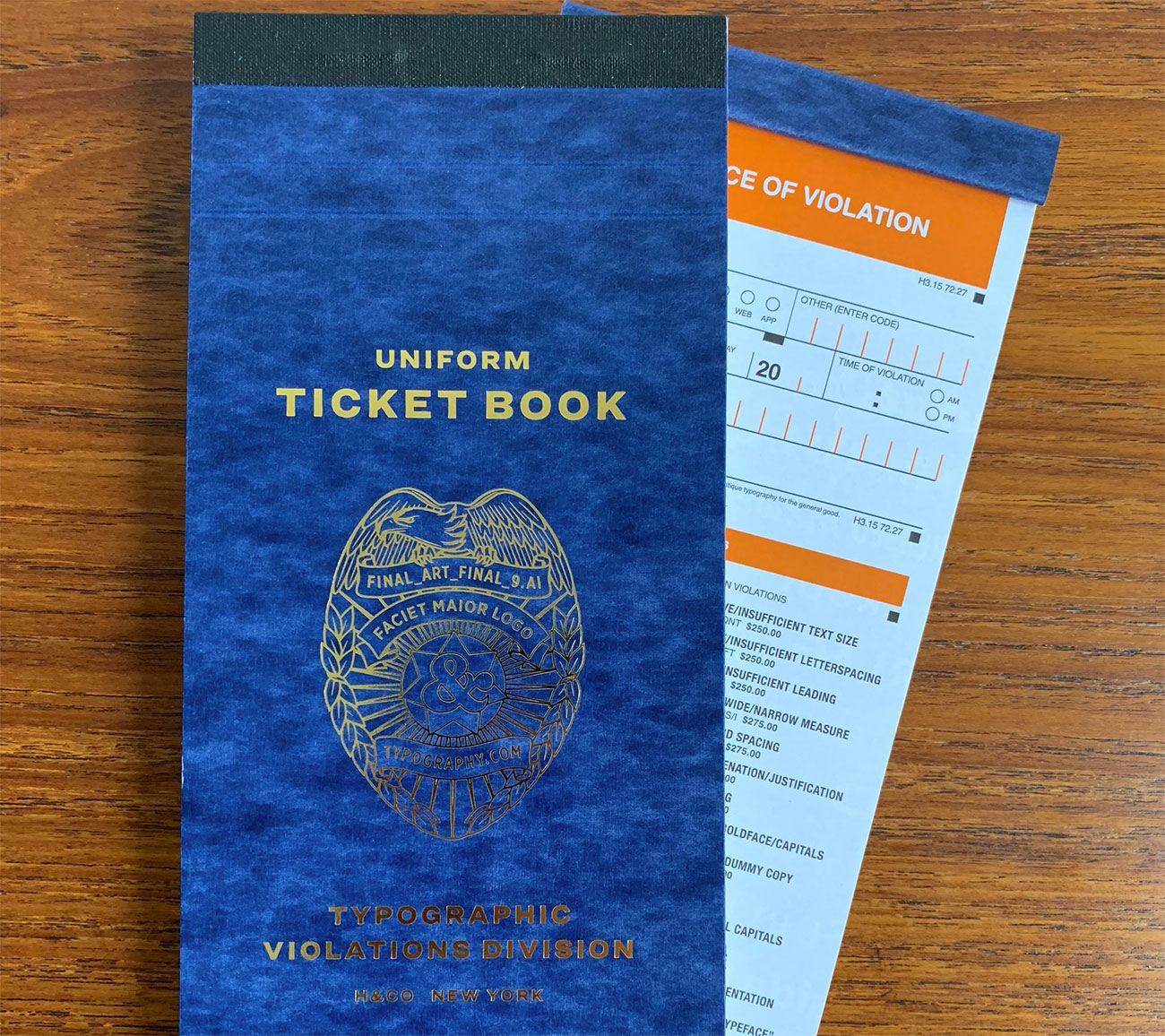 Uniform Ticket Book