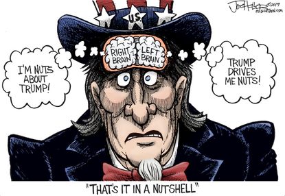 Political cartoon U.S. Trump Uncle Sam