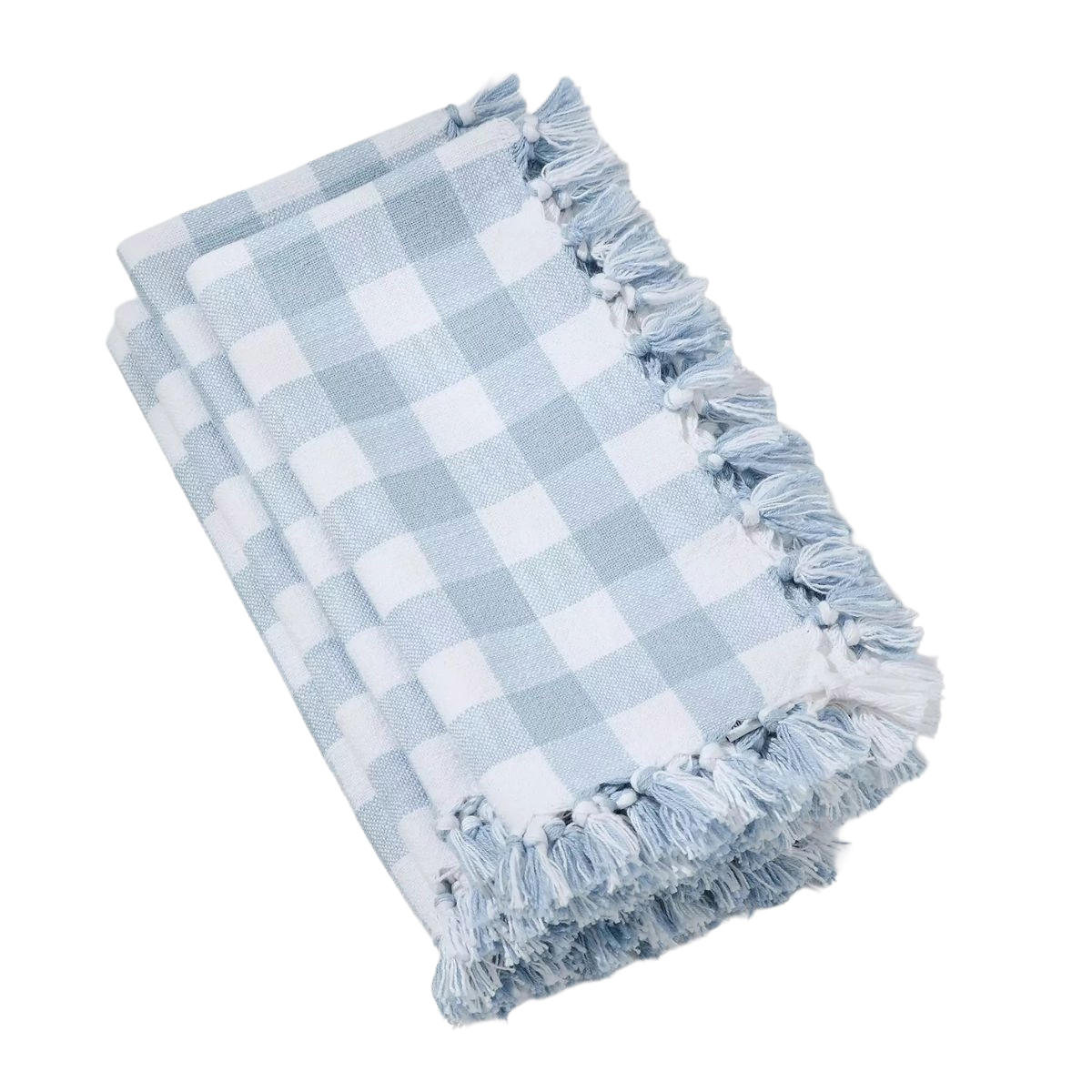 Blue gingham napkins