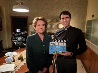 Murder Before Evensong star Matthew Lewis and Amanda Redman.