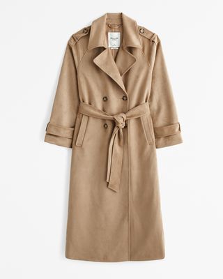 Abercrombie & Fitch, Faux Suede Trench Coat