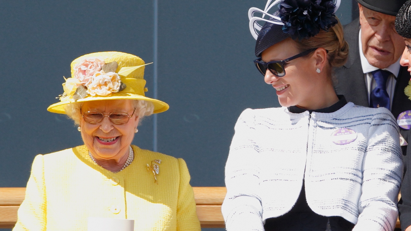 Queen Elizabeth II and Zara Tindall attend day 4 of Royal Ascot at Ascot Racecourse on June 19, 2015