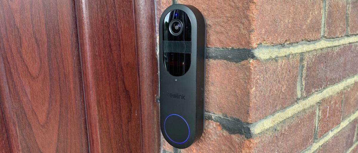 Reolink Doorbell (Battery) installed on wall beside front door