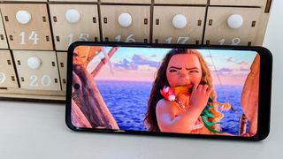 Moto G Power 2022 showing a scene from Moana