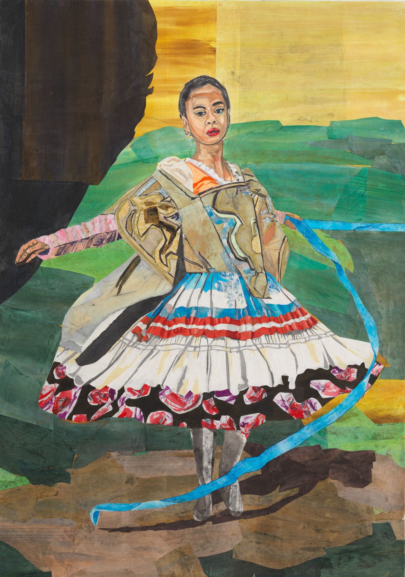 Work by Maria Berrio, 2025, exhibited at Hauser &amp;amp; Wirth New York as part of the exhibition &#039;Soliloquy of the Wounded Earth&#039;