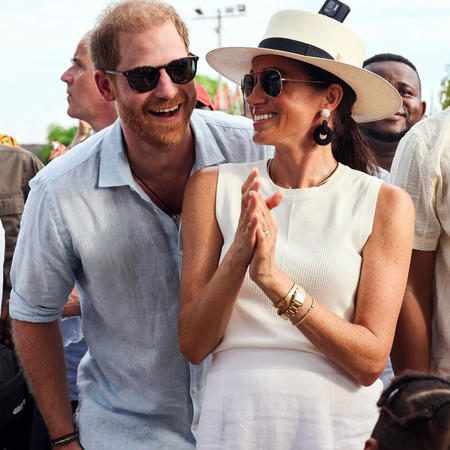 Prince Harry, Duke of Sussex and Meghan, Duchess of Sussex at San Basilio de Palenque during The Duke and Duchess of Sussex Colombia Visit on August 17, 2024 in Cartagena, Colombia.