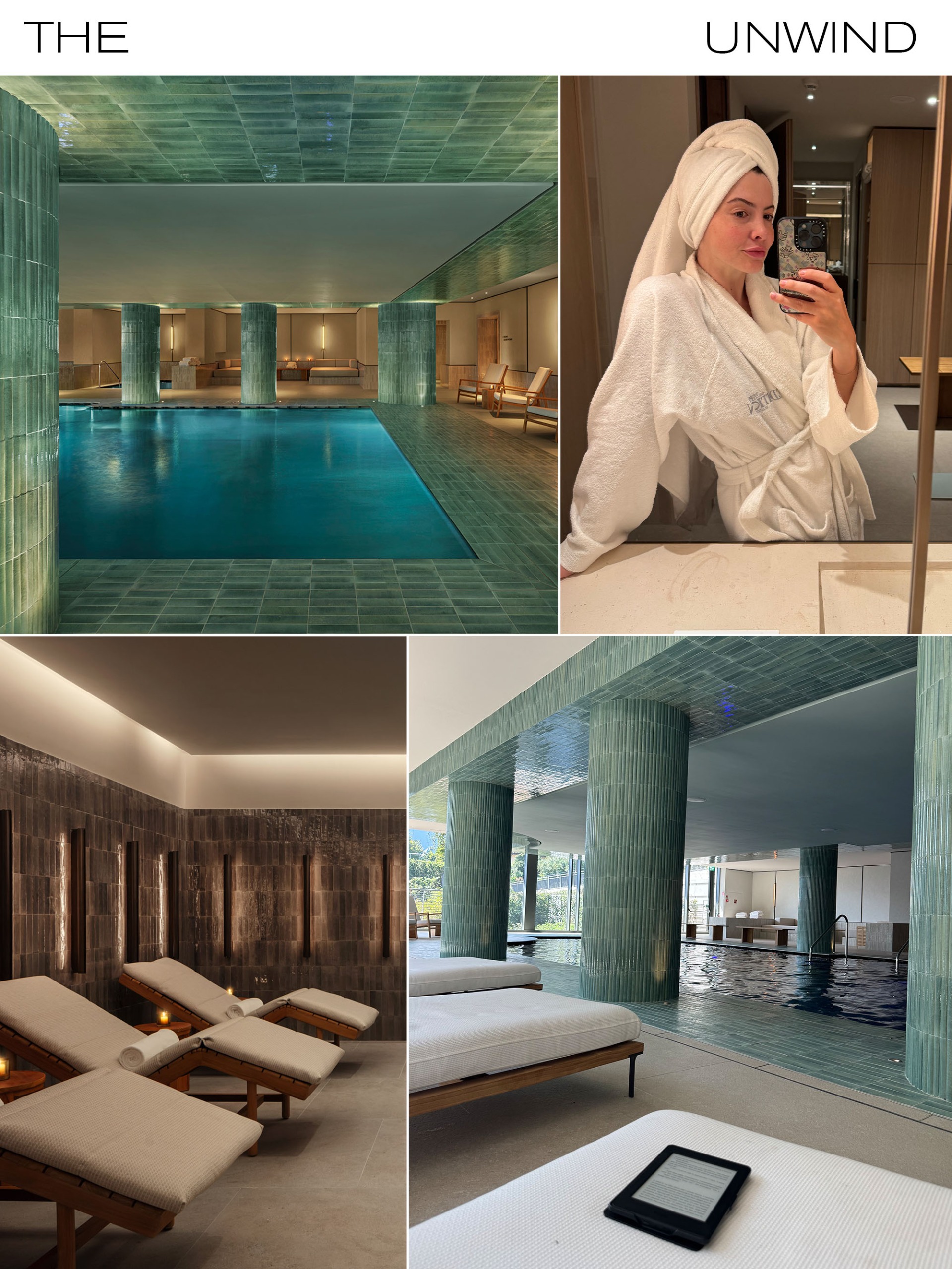 The Edition Lake como hotel collage of spa photos