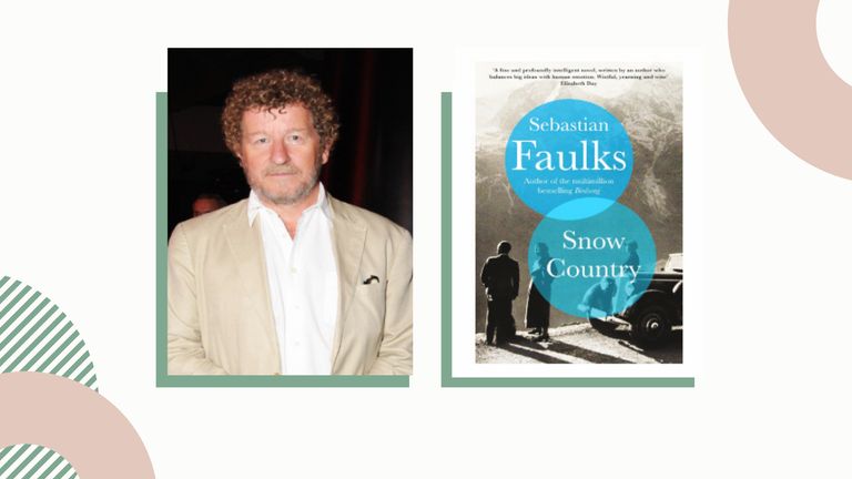 Sebastian Faulks headshot with book cover for Snow Country