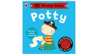 A front page illustration of Pirate Pete's Potty training book