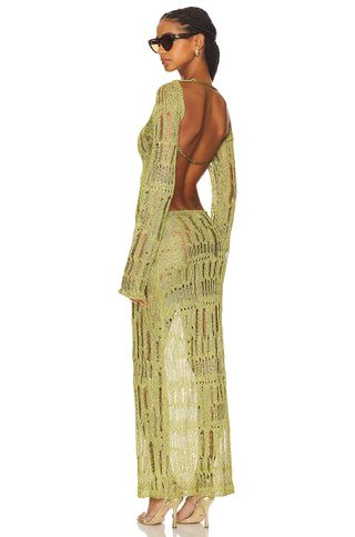 Moss Metallic Umbra Maxi Dress