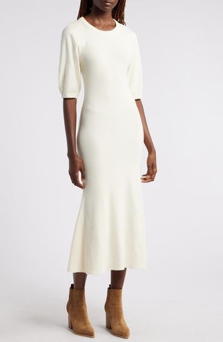 Pima Cotton Blend Sweater Dress