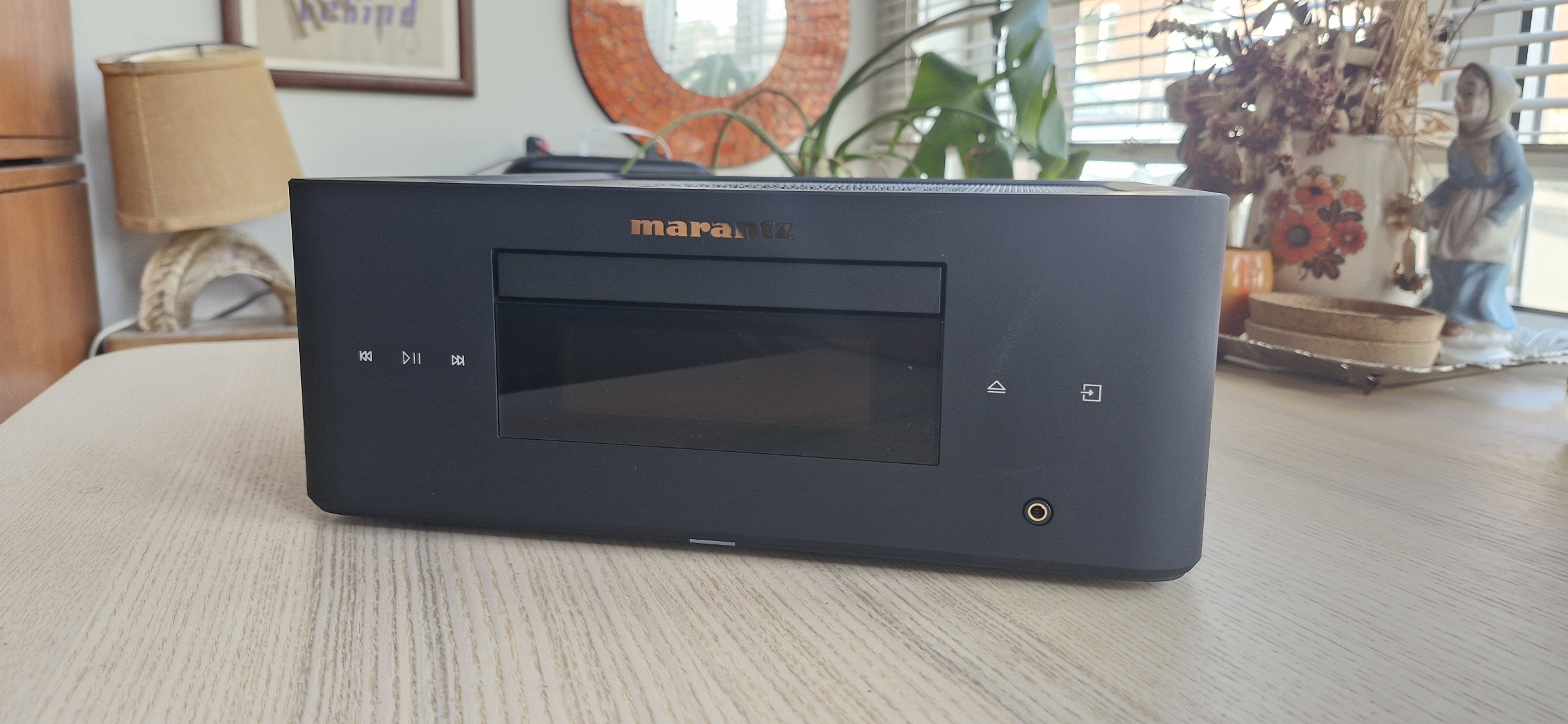 Marantz MCR-60n DAB CD Player on a table top