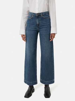 Tyne Wide Leg Cropped Jean | Vintage Mid Blue