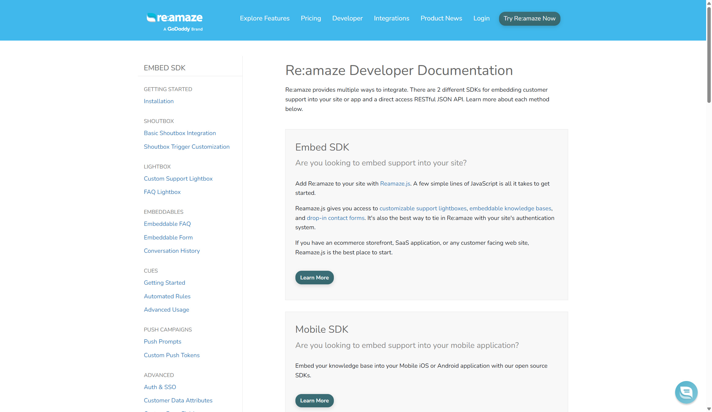 Re:amaze documentation