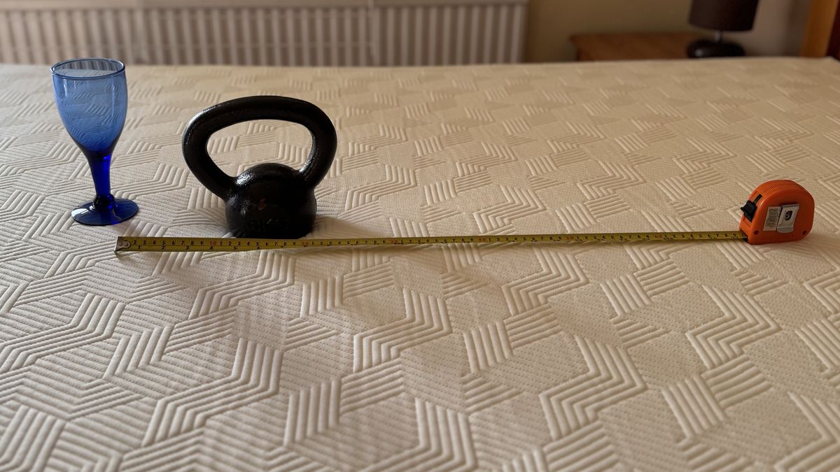 Drop tests for the Panda Hybrid Bamboo mattress