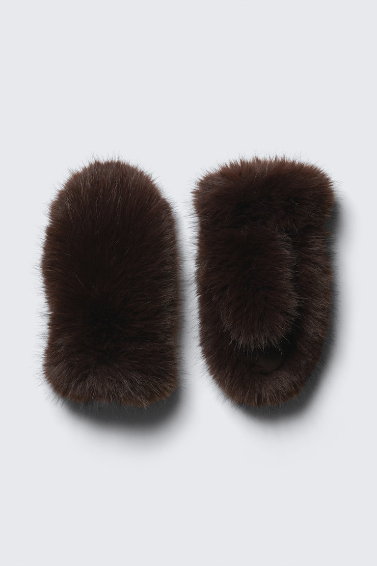 Faux Fur Mittens