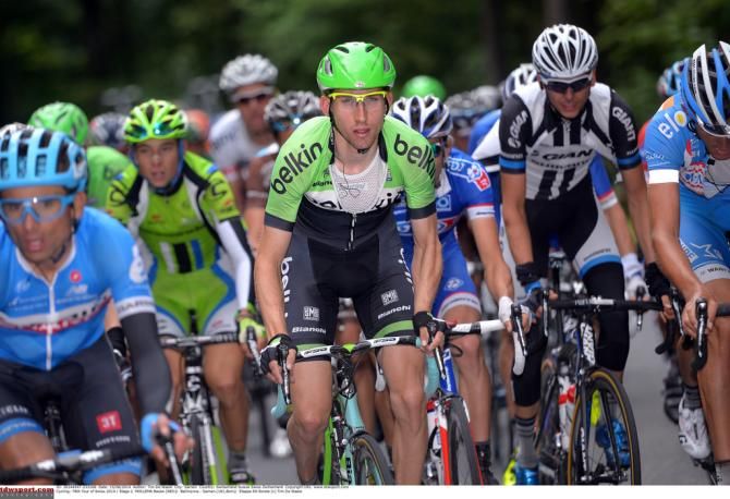 Bauke Mollema (Belkin) in the bunch