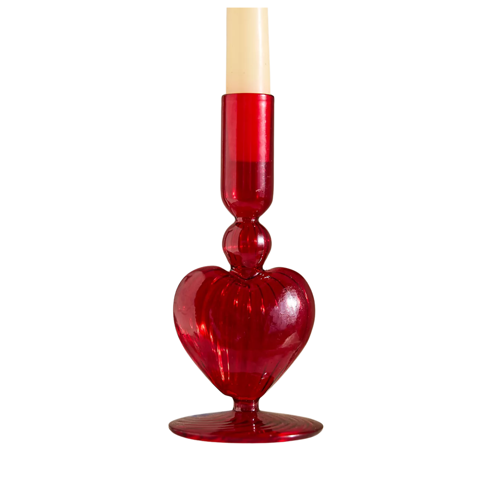 a heart shaped candle holder