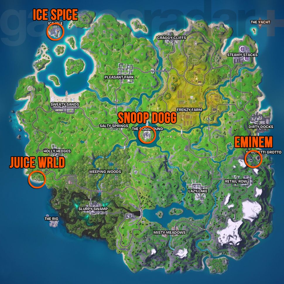 Fortnite Ice Spice, Eminem, and Snoop Dogg: Where are they? | GamesRadar+