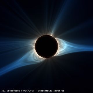 total solar eclipse corona simulation