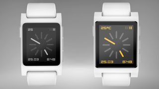 The Core 2 Duo and Core Time 2 smartwatches in white in front of a gray background