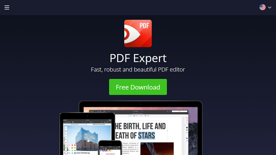 Website screenshot of PDF Expert