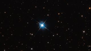 A Hubble Space Telescope image of a white dwarf star called LAWD 37.