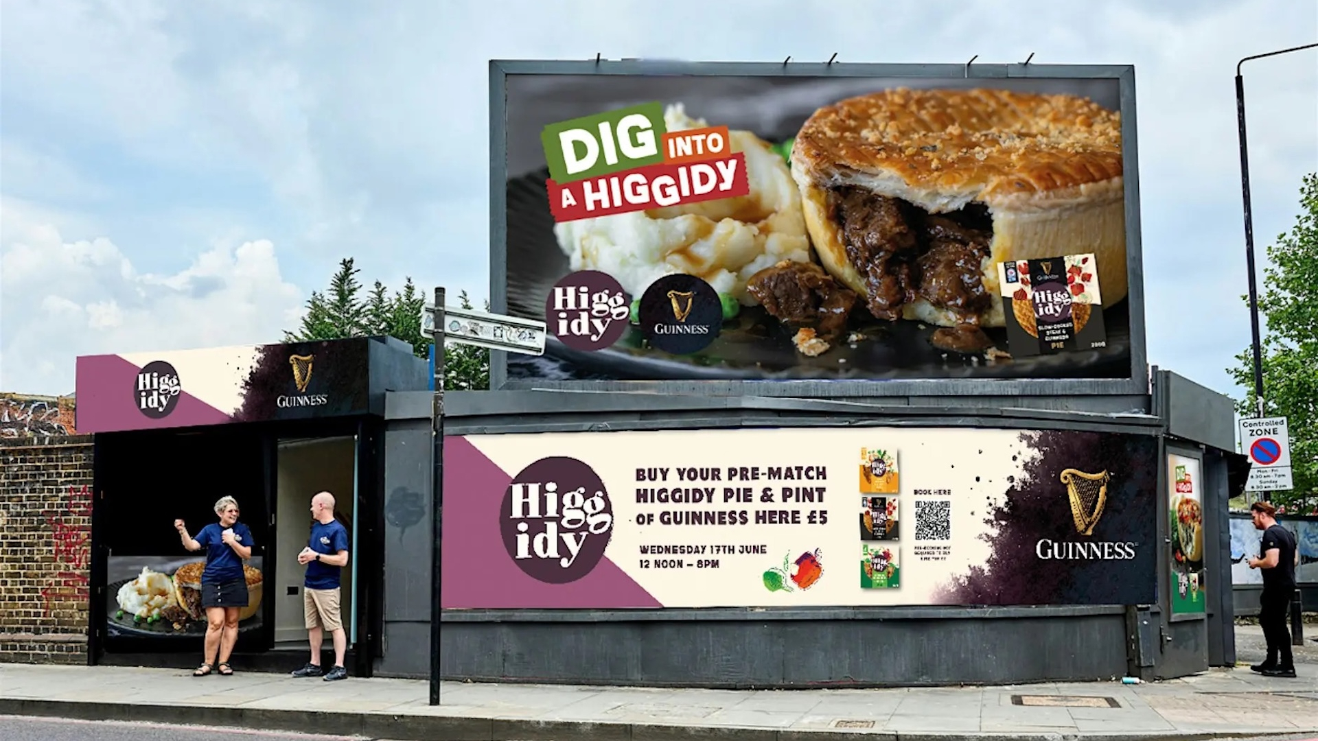 Higgidy pie billboard in Shoreditch 