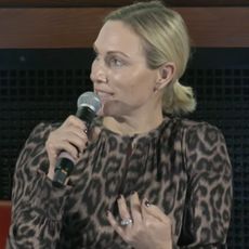 Zara Tindall wearing a leopard print dress