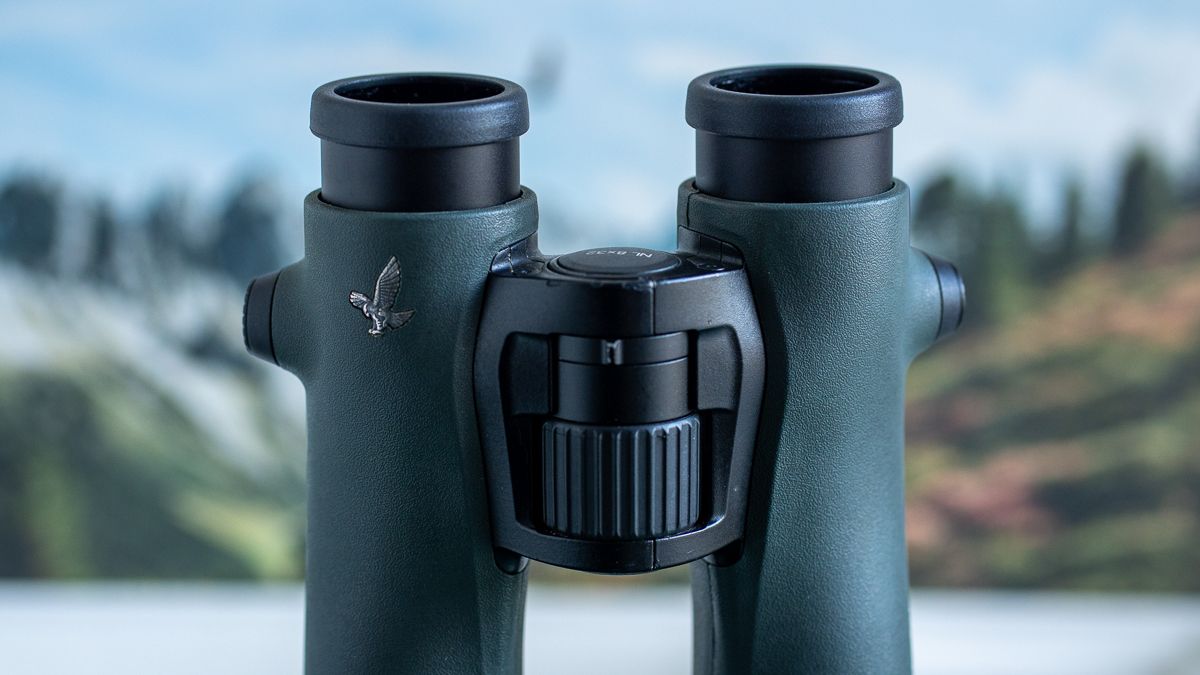 Swarovski NL Pure 8x32 binoculars in front of their box