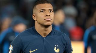 Kylian Mbappe of France looks on before the UEFA EURO 2024 qualifying round group D match between France and Republic of Ireland at Parc des Princes stadium on September 7, 2023 in Paris, France.