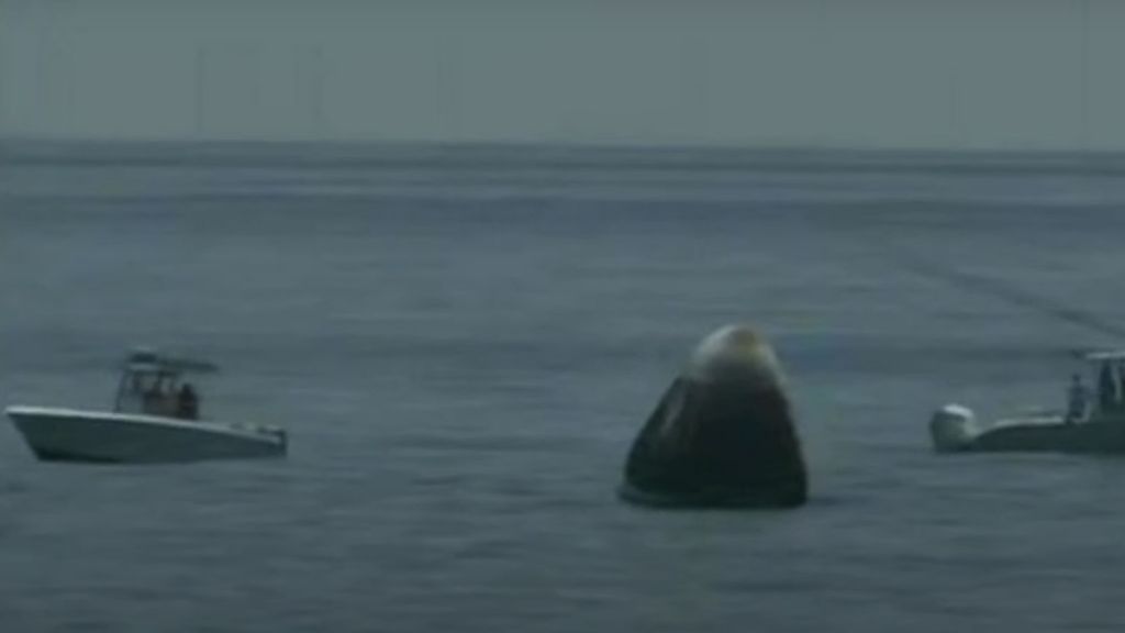 Space X return video replay watch the Crew Dragon astronauts splashdown TechRadar