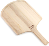 New Star Restaurant-Grade Wooden Pizza Peel
This wooden pizza peel comes in several different widths (12, 14, and 16-inches), and with several different handle lengths (from 8 inches up to 28 inches). The cost varies based on the size, but ranges from $25 to $30. 
