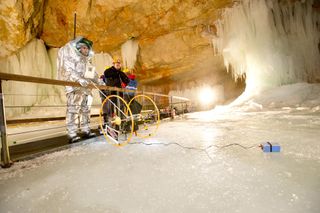 Lowering the Cliffbot over an Ice Cliff