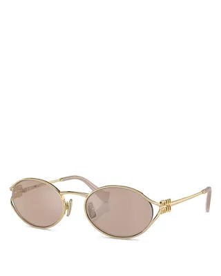 Miu Miu Metal Oval Sunglasses