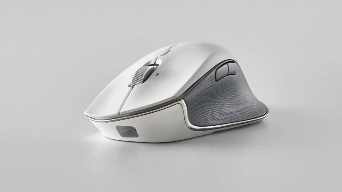 A Razer Pro Click mouse on a desk