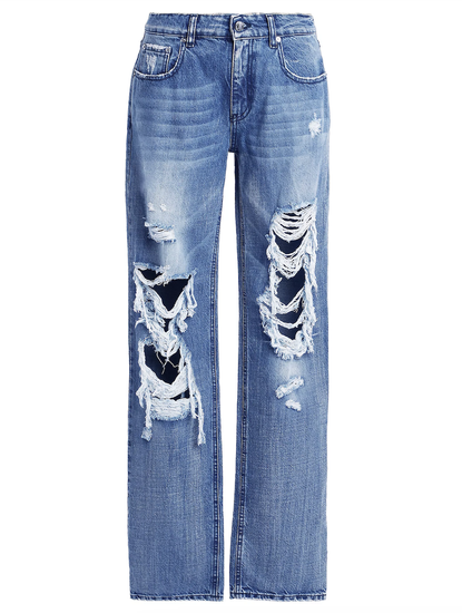 JLo retro denim dip dye maxi dress sleeveless fray ,,, L /xl main image 1