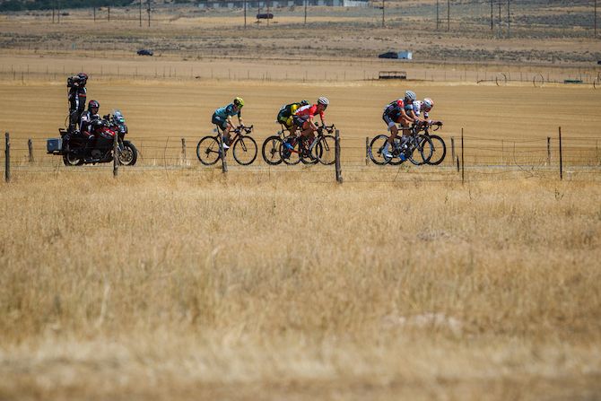 The breakaway before hitting todays climb on August 8, 2018 in Cedar City, Utah.