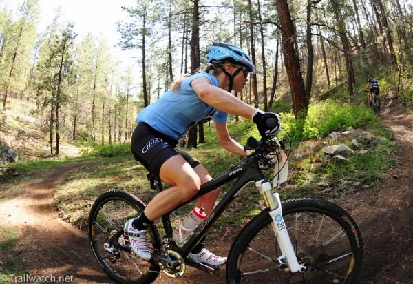 Judy Freeman (Crank Bros) riding in the top five