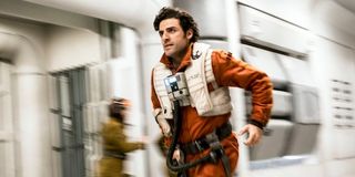 Poe Dameron running in Star Wars: The Last Jedi