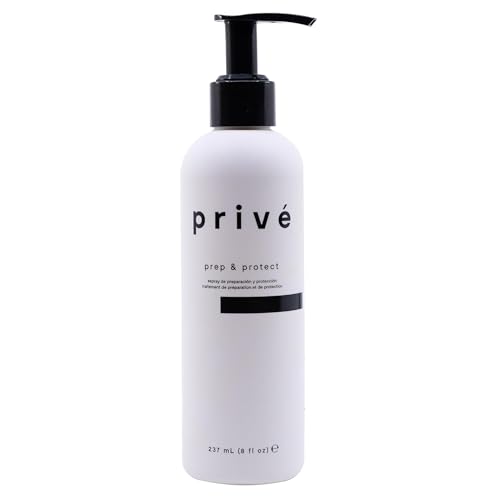 Priv&amp;eacute; Prep and Protect Lightweight Leave in Conditioner, 8 Oz | Shine and Softness, Detangling Frizz Control, Smooth Finish, Heat Styling Care