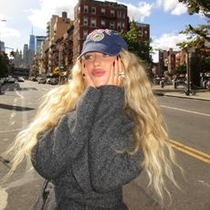 Photo of a woman with healthy shiny hair 