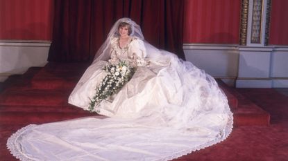 Princess Diana on her wedding day