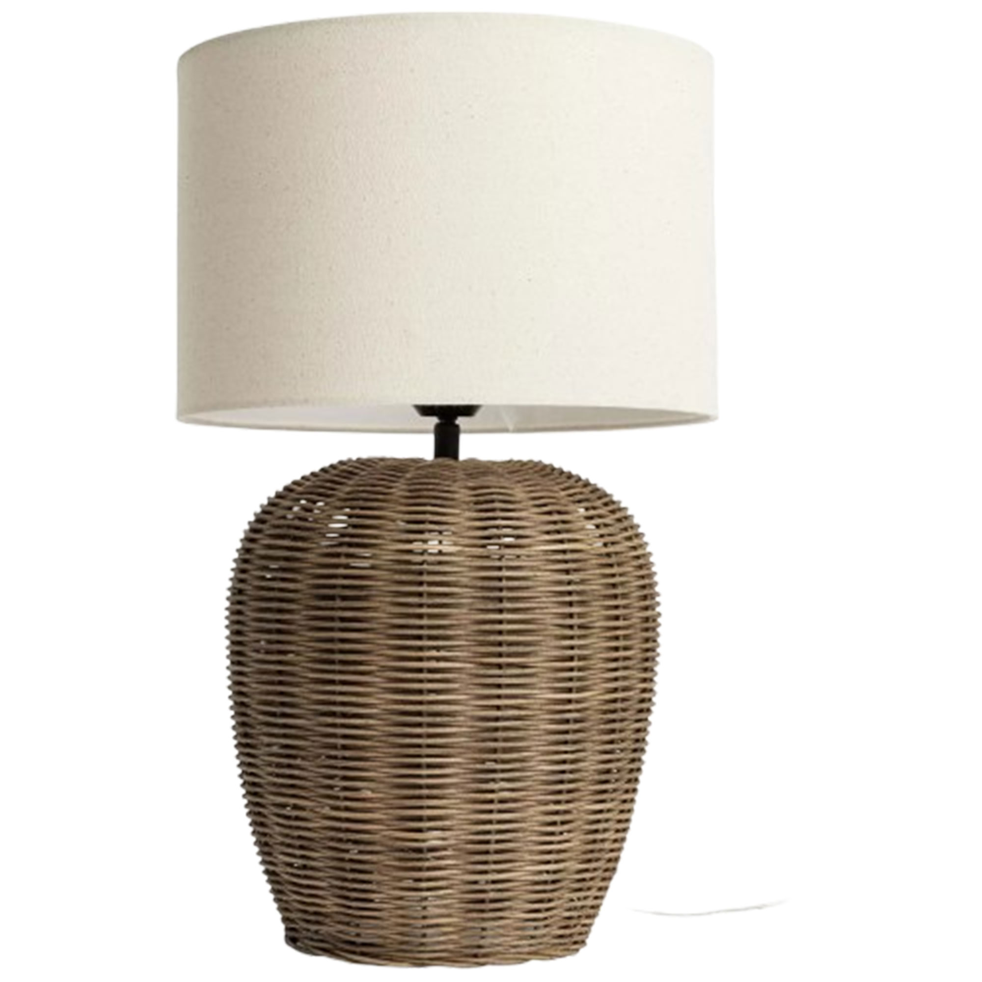 Habitat, Wicker Pear 49cm Rattan Table Lamp - Natural