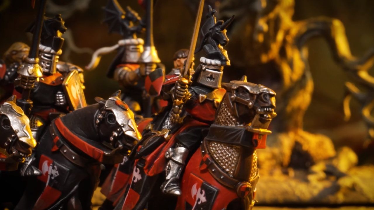 Knights of the Realm on horseback charge