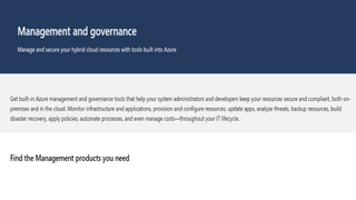 Website screenshot for Azure Management Tools