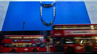 IKEA giant blue bag on Oxford Street